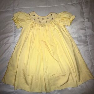 Yellow Smocked Toddler Dress